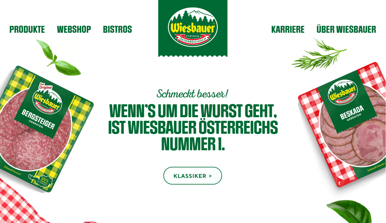 Wiesbauer Website, Startseite — Relaunch 2026